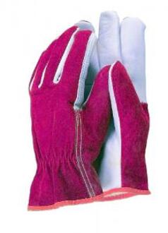 Town & Country Premium leather werkhandschoenen Rood/Wit - Herenmaat L