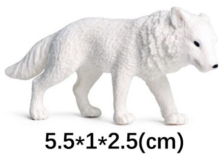 Toy Figures Model Handgemaakte Wildlife Animal Bear Poolvos Wolf Beluga Walvis Seal, Sneeuwuil Polar Regio Educatief Arctic wolf