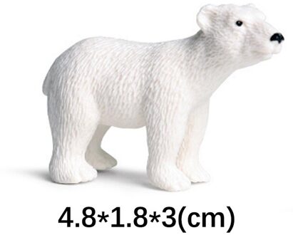 Toy Figures Model Handgemaakte Wildlife Animal Bear Poolvos Wolf Beluga Walvis Seal, Sneeuwuil Polar Regio Educatief wit beer