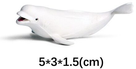 Toy Figures Model Handgemaakte Wildlife Animal Bear Poolvos Wolf Beluga Walvis Seal, Sneeuwuil Polar Regio Educatief wit whale