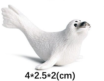 Toy Figures Model Handgemaakte Wildlife Animal Bear Poolvos Wolf Beluga Walvis Seal, Sneeuwuil Polar Regio Educatief wit zegel