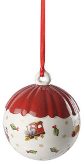 Toy's Delight Decoration Kerstbal Wit / Rood