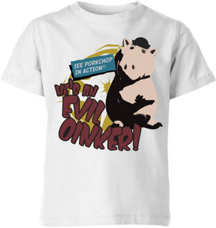 Toy Story Evil Oinker Kinder T-shirt - Wit - 110/116 (5-6 jaar) - Wit
