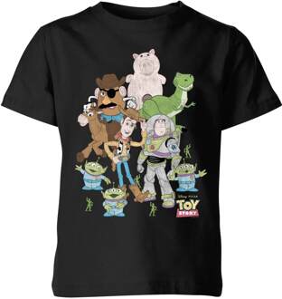 Toy Story Group Shot Kinder T-shirt - Zwart - 98/104 (3-4 jaar) - XS
