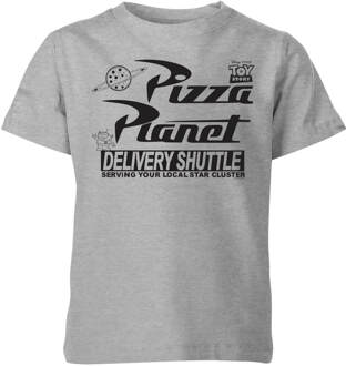 Toy Story Pizza Planet Logo Kinder T-shirt - Grijs - 134/140 (9-10 jaar)