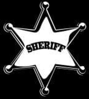 Toy Story Sheriff Woody Badge Dames T-shirt - Zwart - S - Zwart