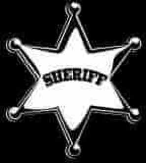 Toy Story Sheriff Woody Badge T-shirt - Zwart - 4XL