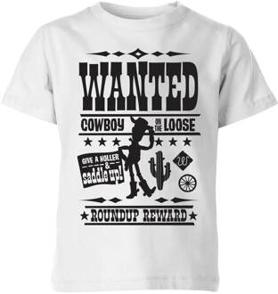 Toy Story Wanted Poster Kinder T-shirt - Wit - 146/152 (11-12 jaar) - XL