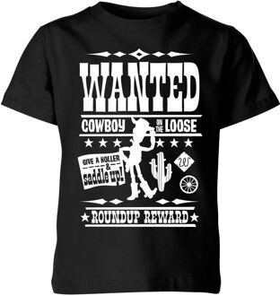 Toy Story Wanted Poster Kinder T-shirt - Zwart - 98/104 (3-4 jaar) - Zwart - XS