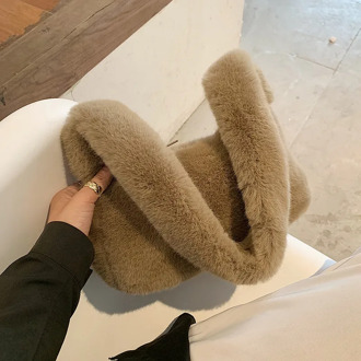 TOYOOSKY Soft Faux Fur Small Shoulder Bags for Women 2020 Winter Branded Trend Handbags Women's Designer Trending Hand Bag