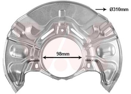 Toyota Dekplaat, remschijf 5398371