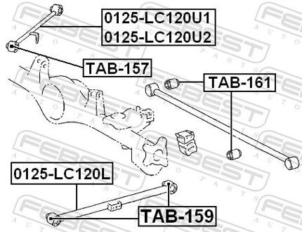 Toyota Draagarm, wielophanging 0125LC120U1
