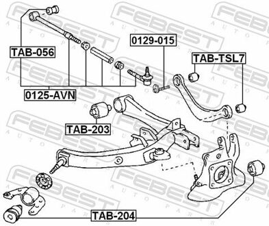Toyota Draagarmrubber TAB204