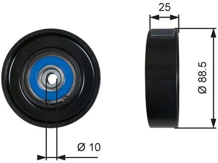Toyota Geleide rol/omdraairol v-snaren T36605