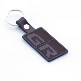 TOYOTA GR GAZOO leather key key ring key chain Schlüsselring porte-cles portachiavi laser cut Size: 45x30x3mm