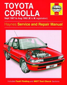 Toyota Haynes Werkplaatshandboek Toyota Corolla benzine (1987-1992) 1683
