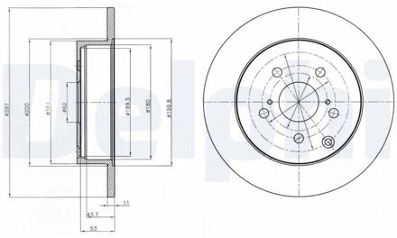 Toyota Jeu De 2 Disques De Frein BG4291