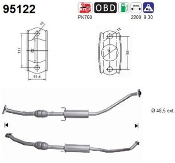 Toyota Katalysator 95122