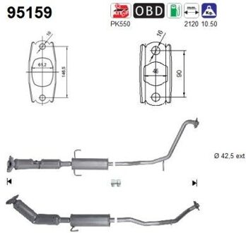 Toyota Katalysator 95159