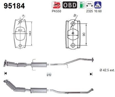 Toyota Katalysator 95184