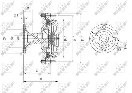Toyota Koppeling, radiateurventilator 49613