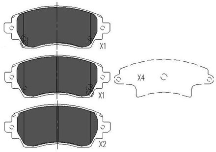 Toyota Remblokken set KBP9010