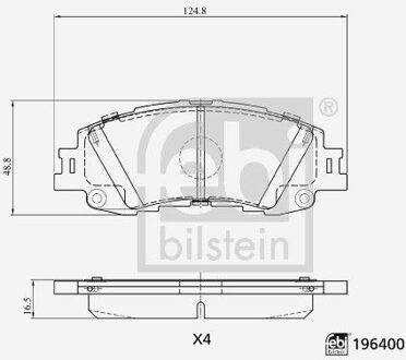 Toyota Remblokkenset, schijfrem 196400