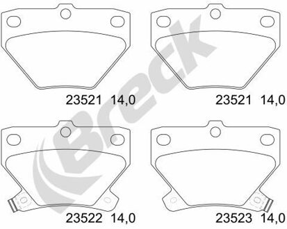 Toyota Remblokkenset, schijfrem 235210070410