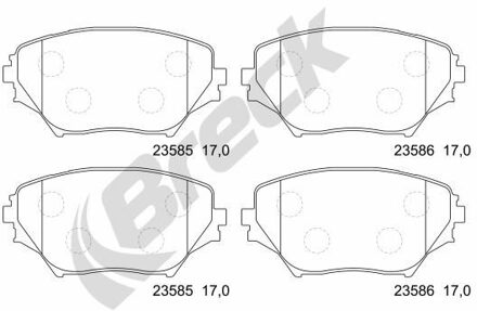 Toyota Remblokkenset, schijfrem 235850070100