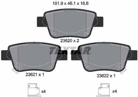 Toyota Remblokkenset, schijfrem 2362002
