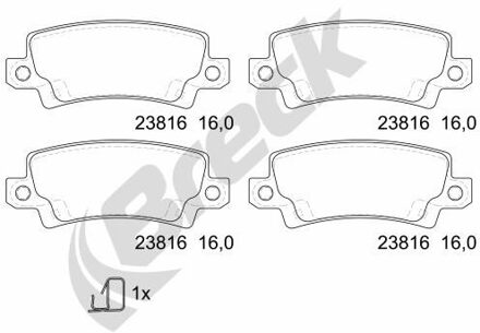 Toyota Remblokkenset, schijfrem 238160070410