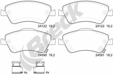 Toyota Remblokkenset, schijfrem 241220070110