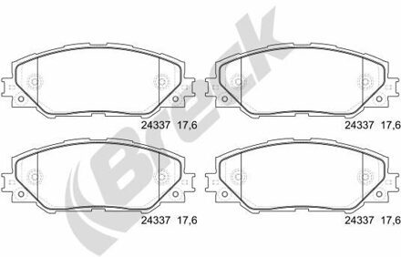 Toyota Remblokkenset, schijfrem 243370070100