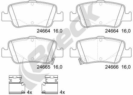 Toyota Remblokkenset, schijfrem 246640070410
