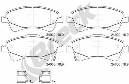 Toyota Remblokkenset, schijfrem 246680070100
