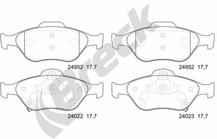 Toyota Remblokkenset, schijfrem 249520070200
