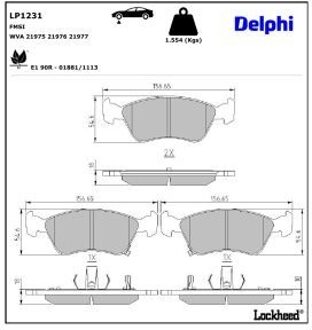 Toyota Remblokkenset, schijfrem LP1231