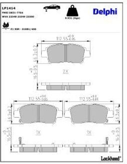 Toyota Remblokkenset, schijfrem LP1414