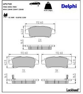 Toyota Remblokkenset, schijfrem LP1710