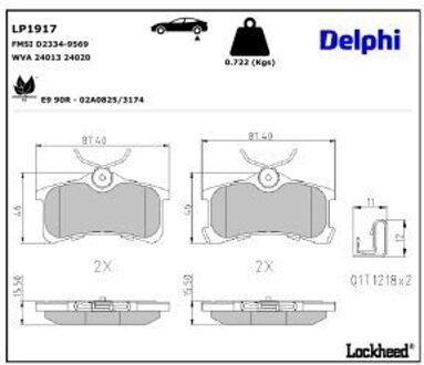 Toyota Remblokkenset, schijfrem LP1917