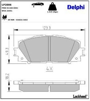 Toyota Remblokkenset, schijfrem LP2006
