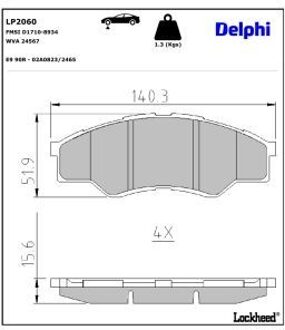Toyota Remblokkenset, schijfrem LP2060
