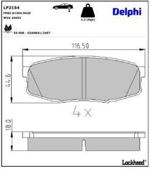 Toyota Remblokkenset, schijfrem LP2154
