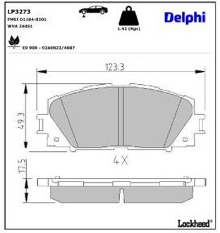 Toyota Remblokkenset, schijfrem LP3273