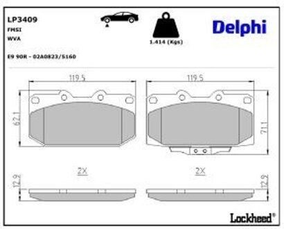 Toyota Remblokkenset, schijfrem LP3409