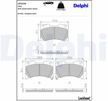 Toyota Remblokkenset, schijfrem LP3724