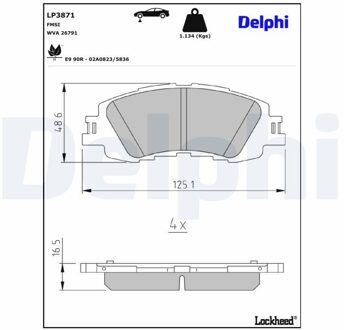 Toyota Remblokkenset, schijfrem LP3871