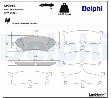 Toyota Remblokkenset, schijfrem LP3961
