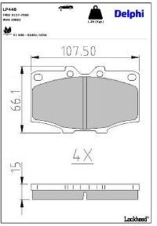 Toyota Remblokkenset, schijfrem LP448