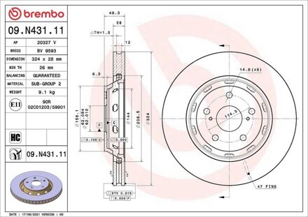 Toyota Remschijf 09N43111